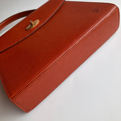 Louis Vuitton Vintage Malesherbes Brown Epi Top Handle Bag