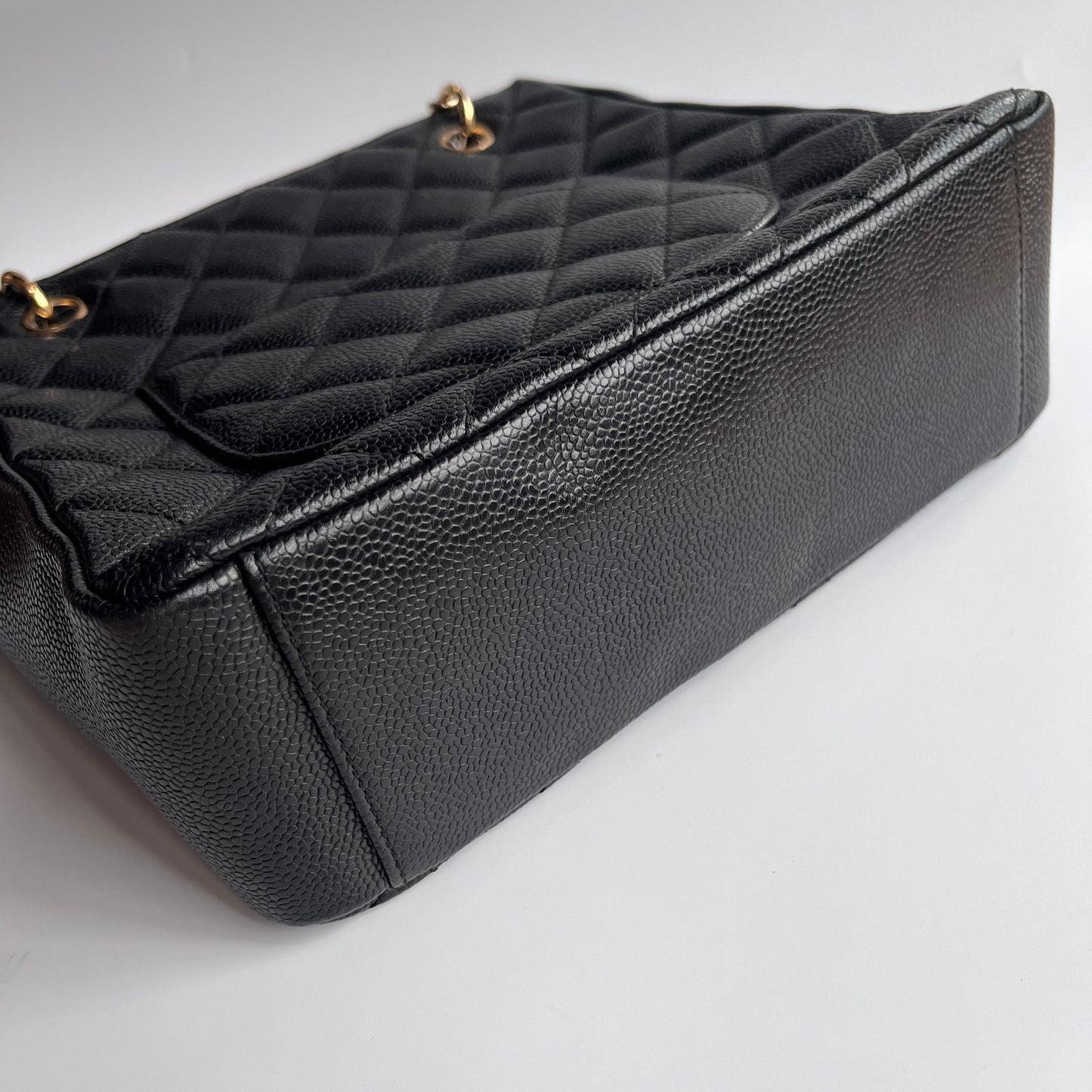 Chanel Vintage Black Caviar PST Tote Bag