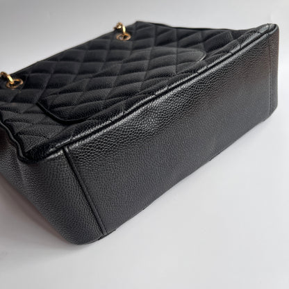 Chanel Vintage Black Caviar PST Tote Bag