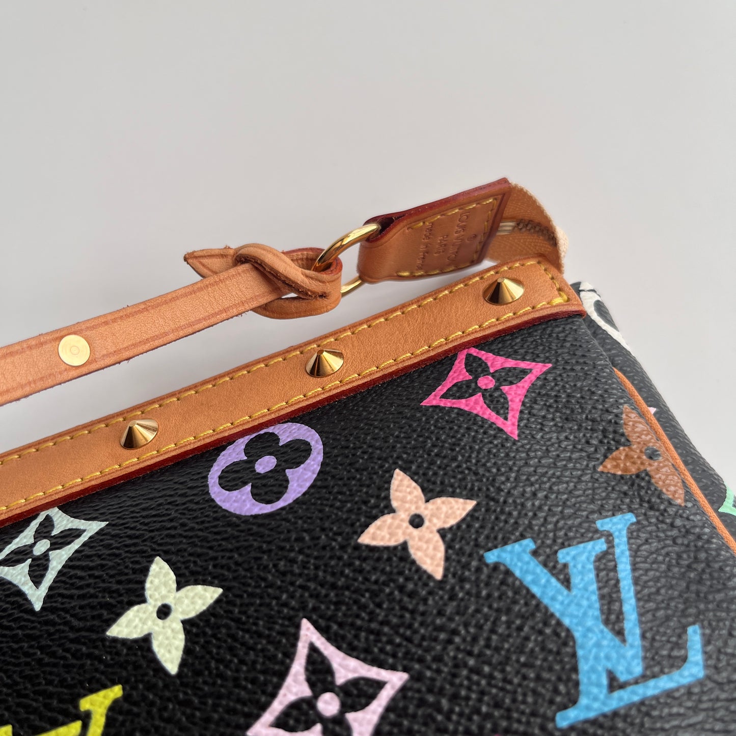Louis Vuitton x Takashi Murakami Black Multicolor Pochette