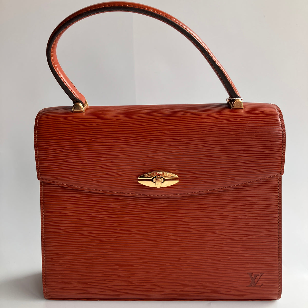 Louis Vuitton Vintage Malesherbes Brown Epi Top Handle Bag