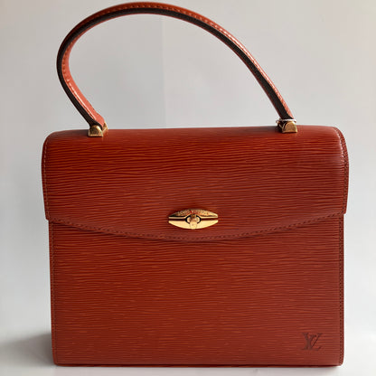 Louis Vuitton Vintage Malesherbes Brown Epi Top Handle Bag
