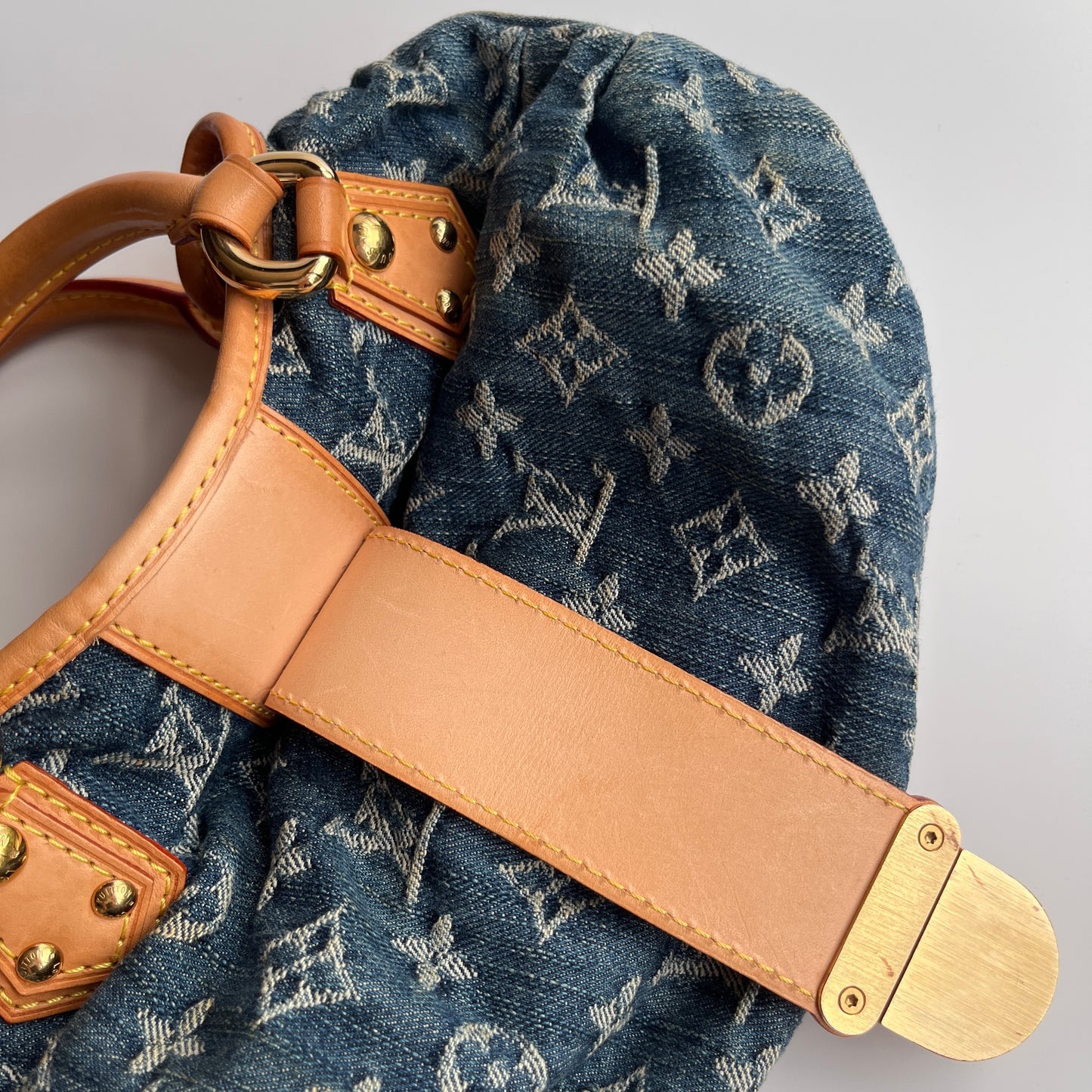 Louis Vuitton Pleaty Denim Top Handle Bag