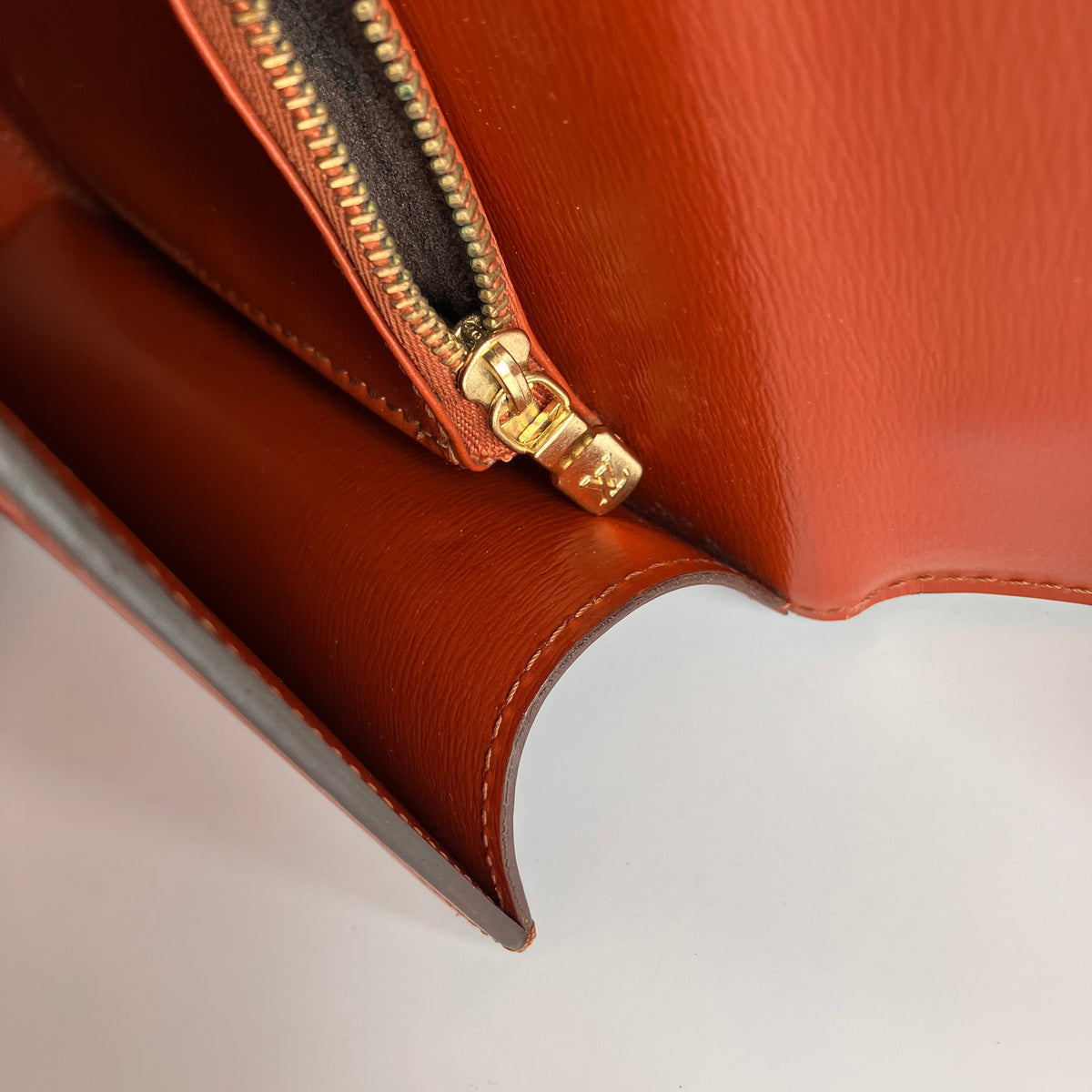 Louis Vuitton Vintage Malesherbes Brown Epi Top Handle Bag