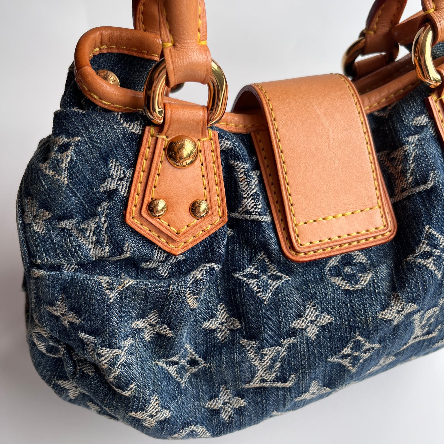 Louis Vuitton Pleaty Denim Top Handle Bag