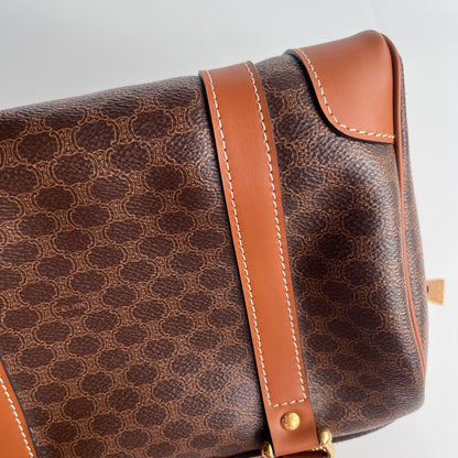 Celine Vintage Macadam Coated Canvas Boston Bag