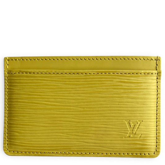 Louis Vuitton Bright Lemon Yellow Epi Leather Card Holder