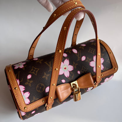 Louis Vuitton x Takashi Murakami Papillon Cherry Blossoms Top Handle Bag NO KEY