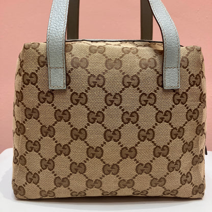 Gucci Vintage GG Canvas Tofu Top Handle Bag