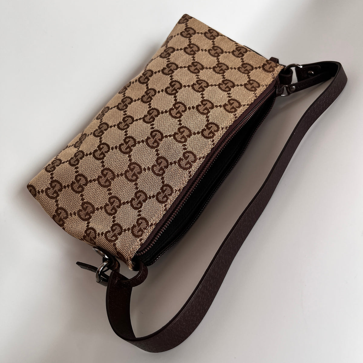 Gucci Vintage GG Canvas Small Pochette