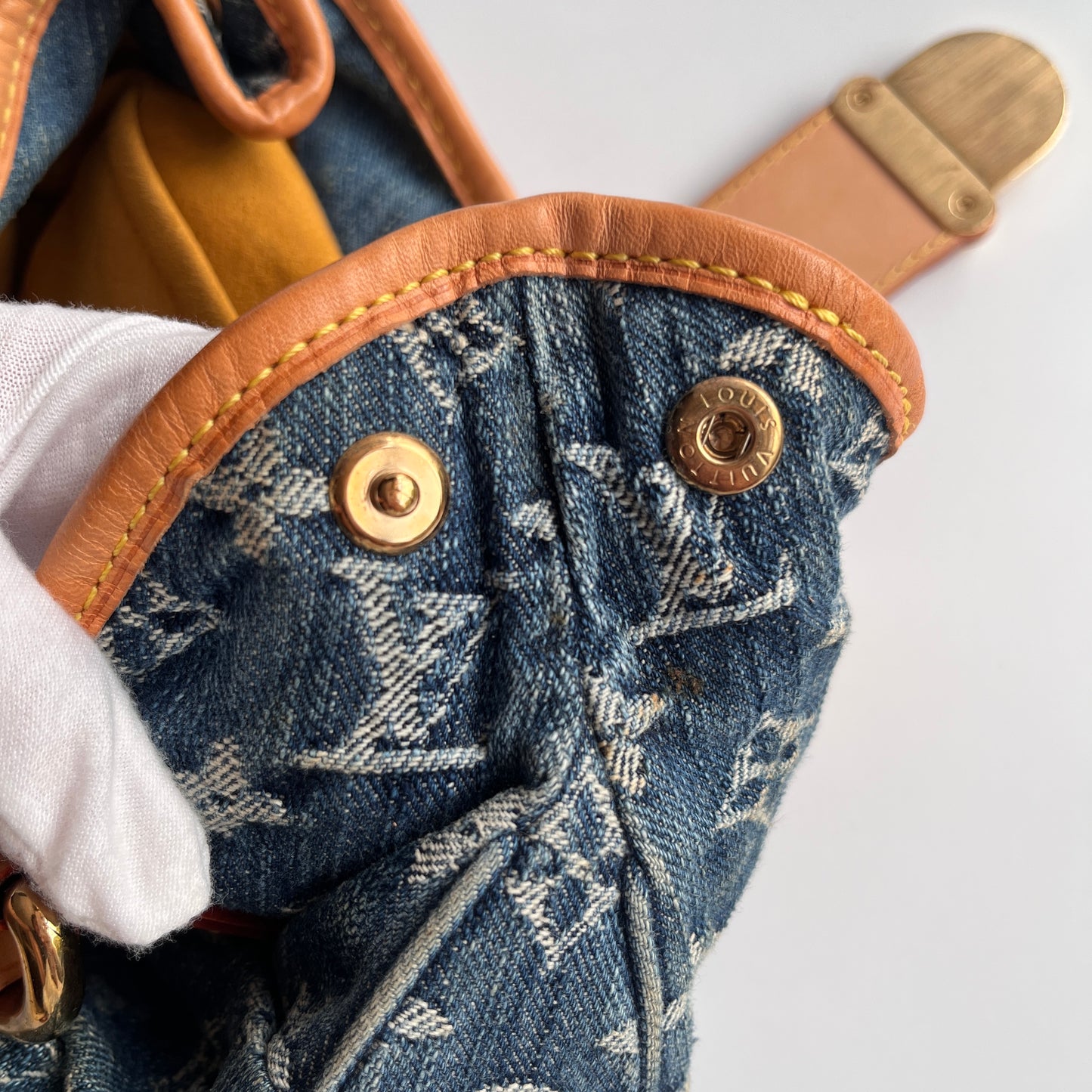 Louis Vuitton Pleaty Denim Top Handle Bag