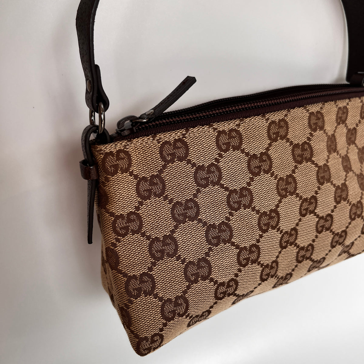 Gucci Vintage GG Canvas Small Pochette