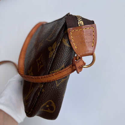LV Vintage Monogram Pochette With Crossbody Strap