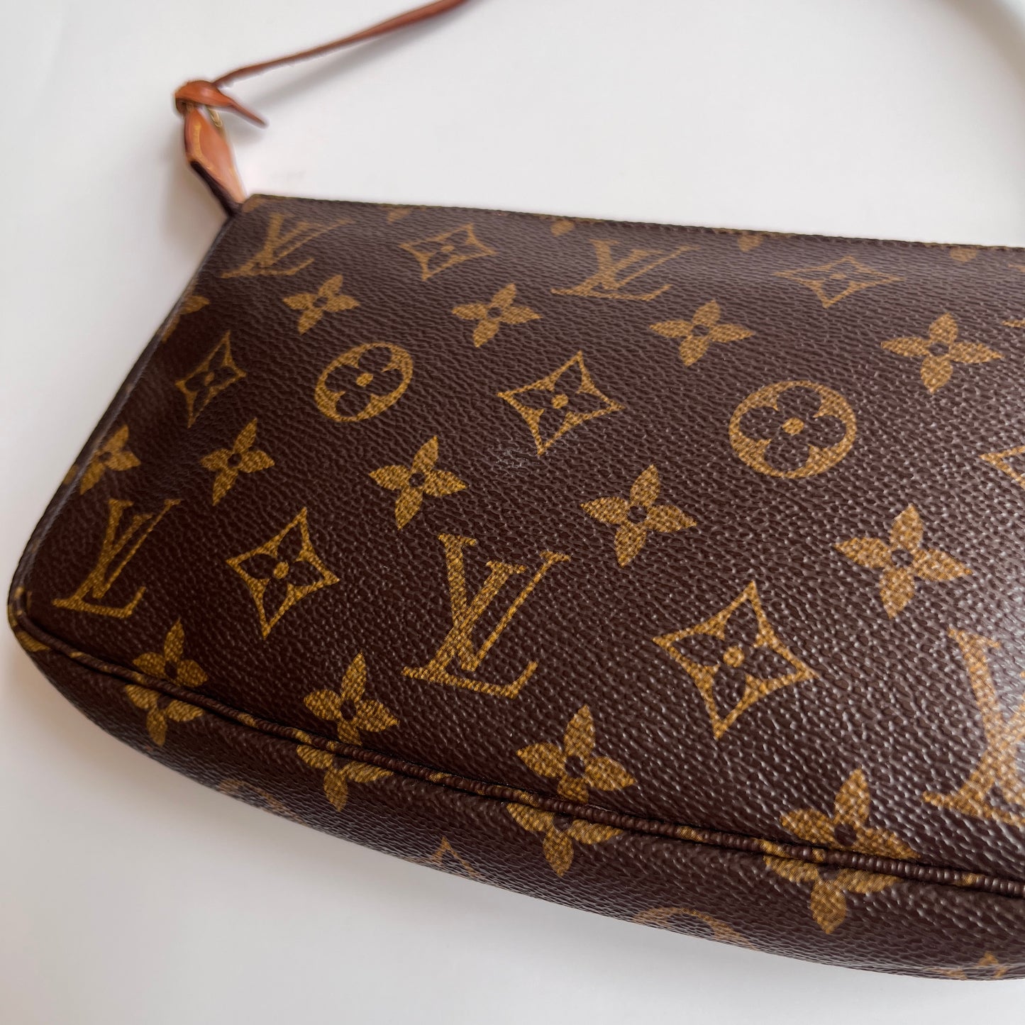LV Vintage Monogram Pochette With Crossbody Strap