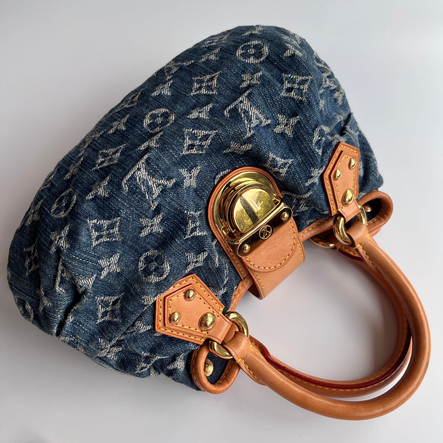 Louis Vuitton Pleaty Denim Top Handle Bag