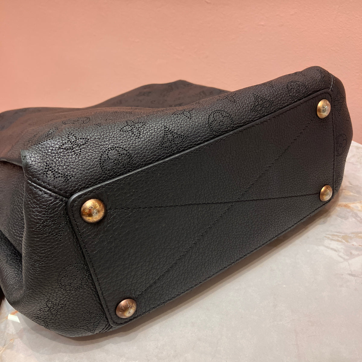 Louis Vuitton Mahina Babylone PM Black Tote 2Way Bag