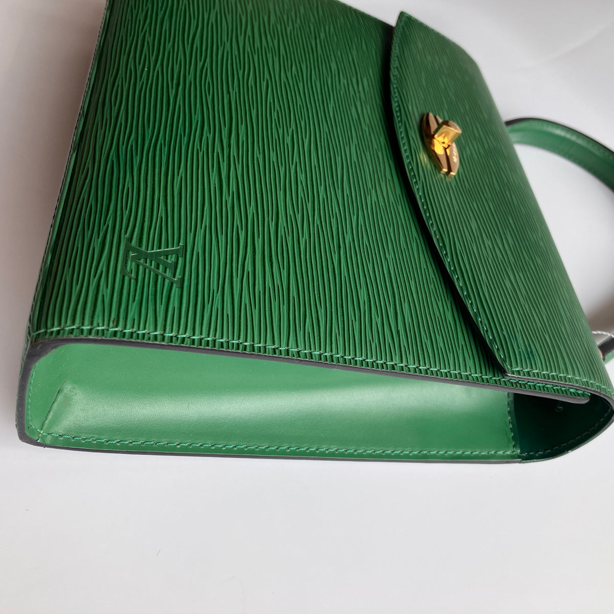 Louis Vuitton Vintage Malesherbes Green Epi Top Handle Bag