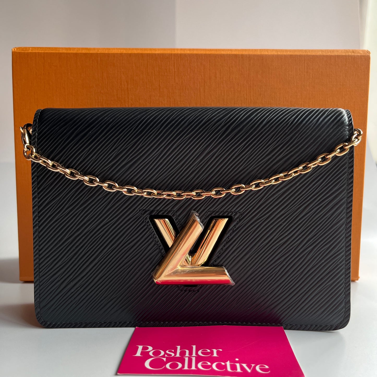 Louis Vuitton Black Epi Twist Wallet on Chain GHW RFID