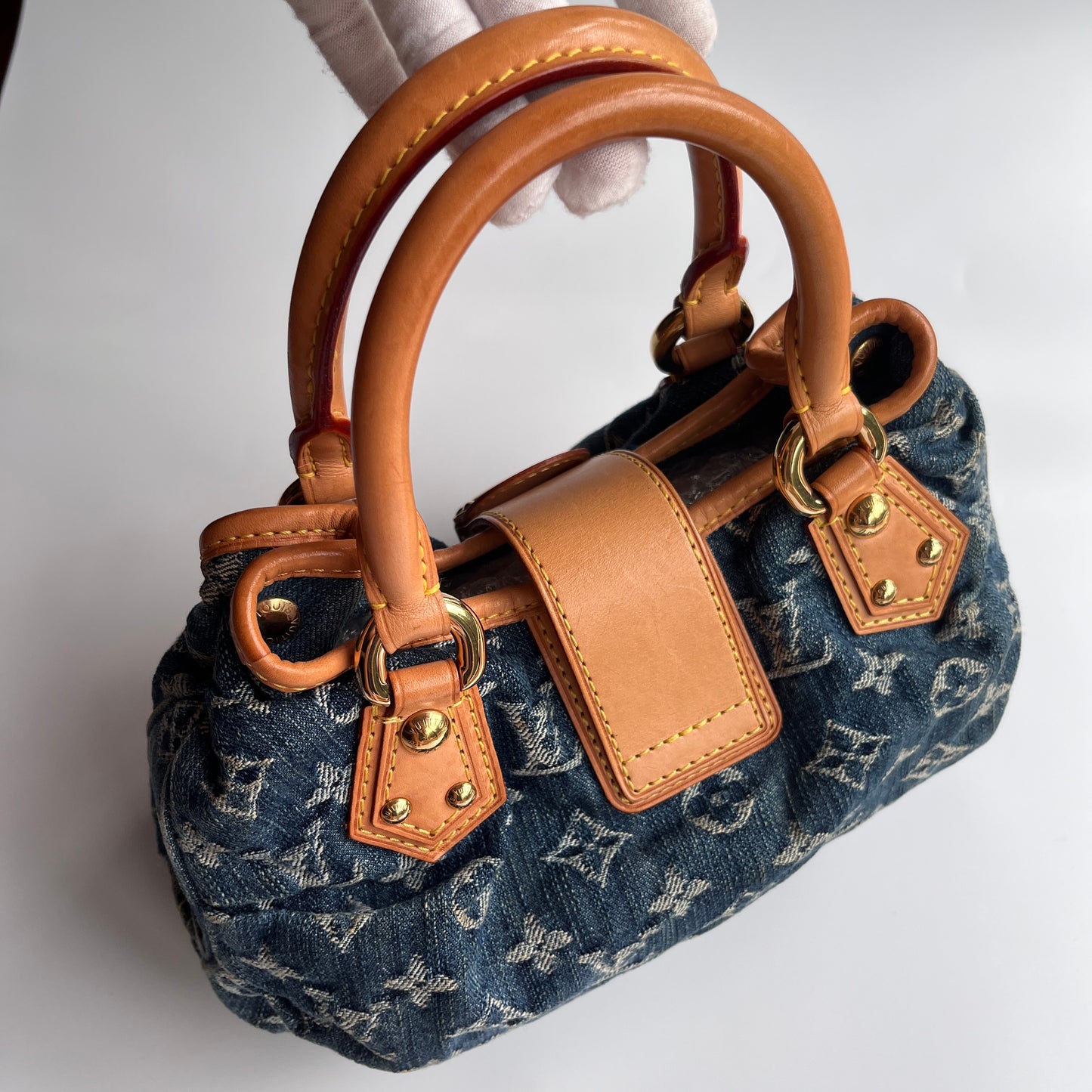 Louis Vuitton Pleaty Denim Top Handle Bag