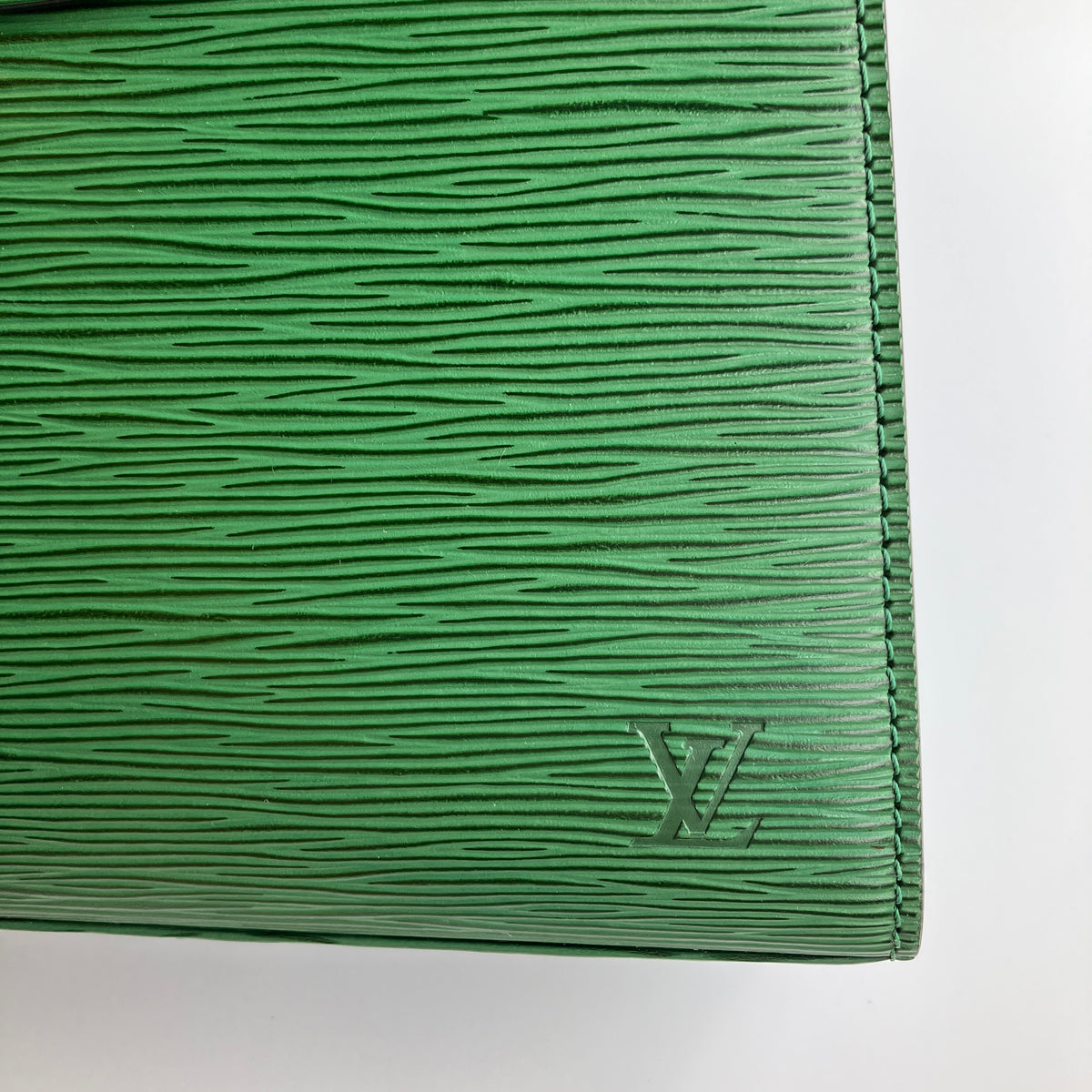 Louis Vuitton Vintage Malesherbes Green Epi Top Handle Bag