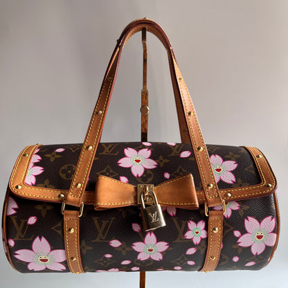Louis Vuitton x Takashi Murakami Papillon Cherry Blossoms Top Handle Bag NO KEY