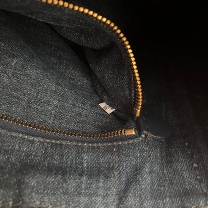 Prada Blue Denim Canapa Top Handle Bag