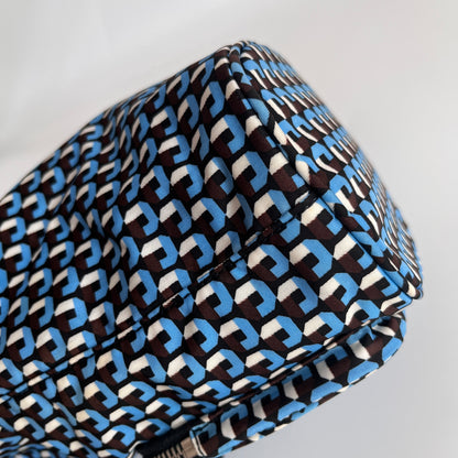Prada Duet Blue Re-nylon Bucket Crossbody Bag