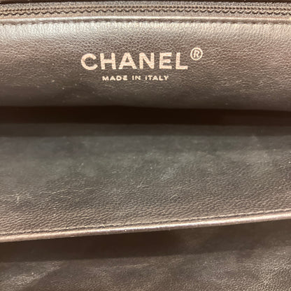 Chanel Boy East West Flap Black Leather Crossbody Clutch Bag