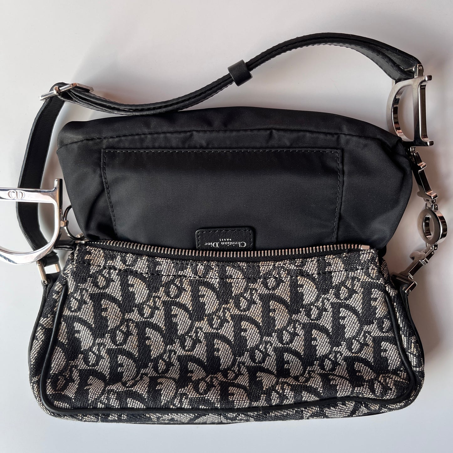 Christian Dior Vintage Oblique One Shoulder Pouch