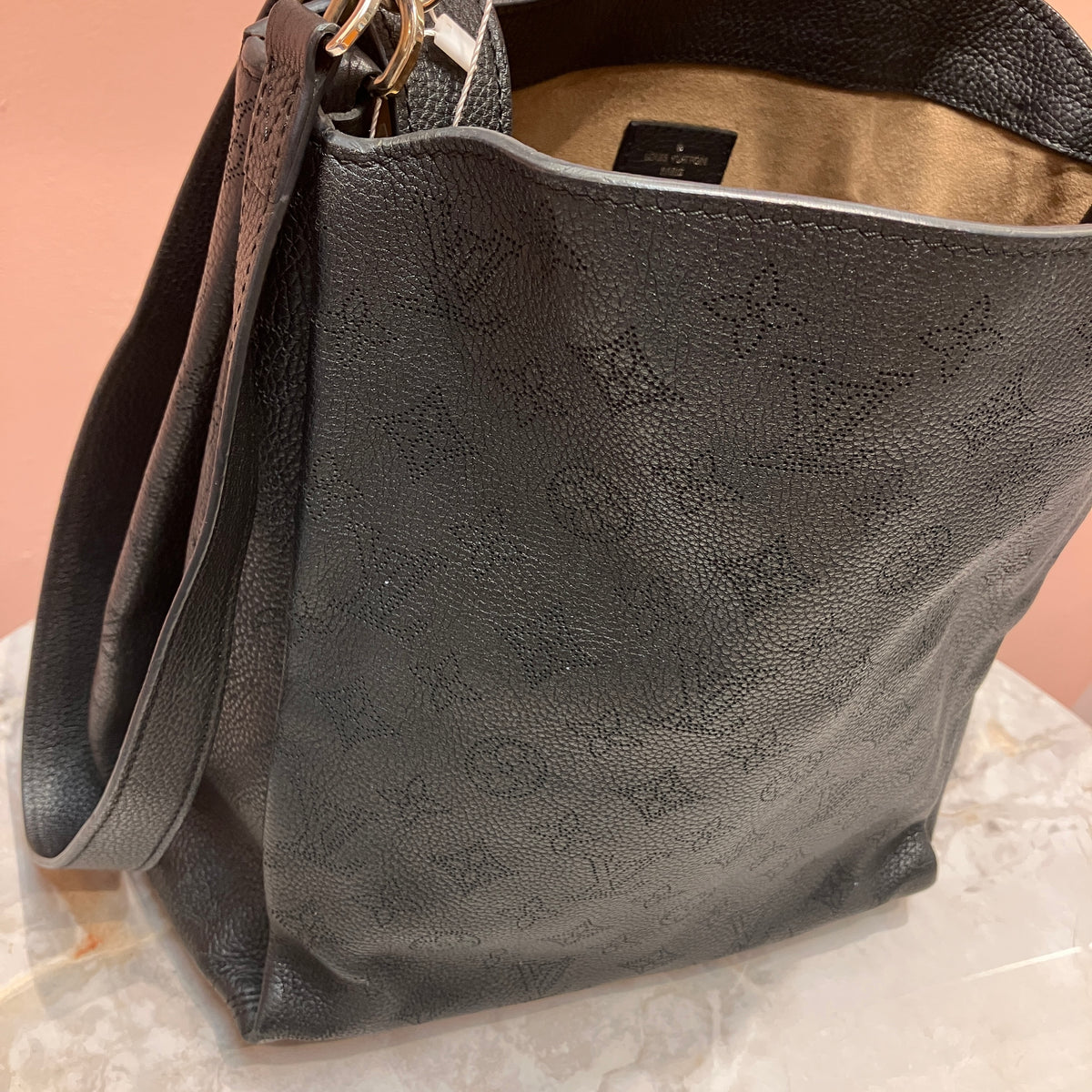 Louis Vuitton Mahina Babylone PM Black Tote 2Way Bag