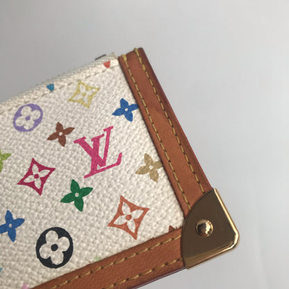 Louis Vuitton Monogram Multicolor Pochette Cles White