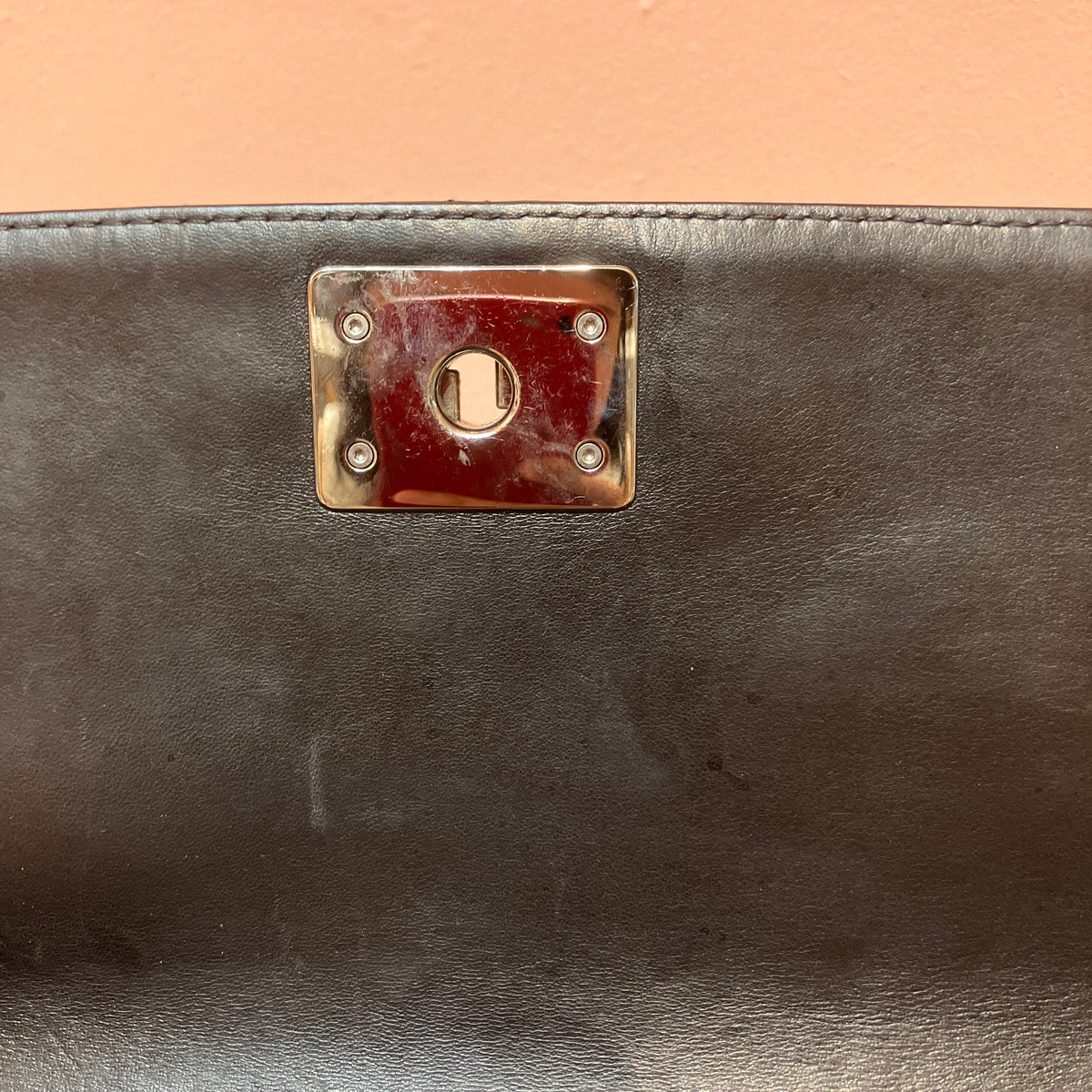 Chanel Boy East West Flap Black Leather Crossbody Clutch Bag