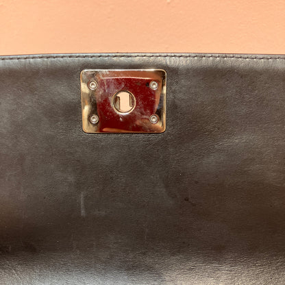 Chanel Boy East West Flap Black Leather Crossbody Clutch Bag