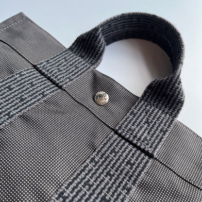 Hermes Herline PM Gray Canvas Tote Bag