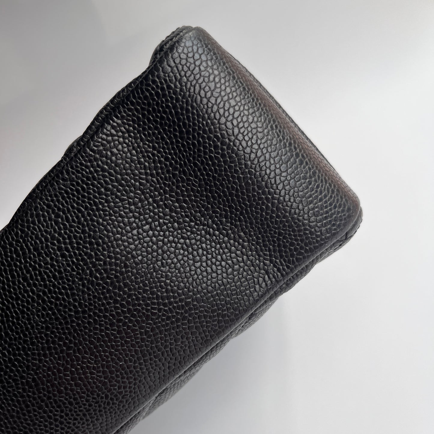 Chanel Vintage Black Caviar PST Tote Bag