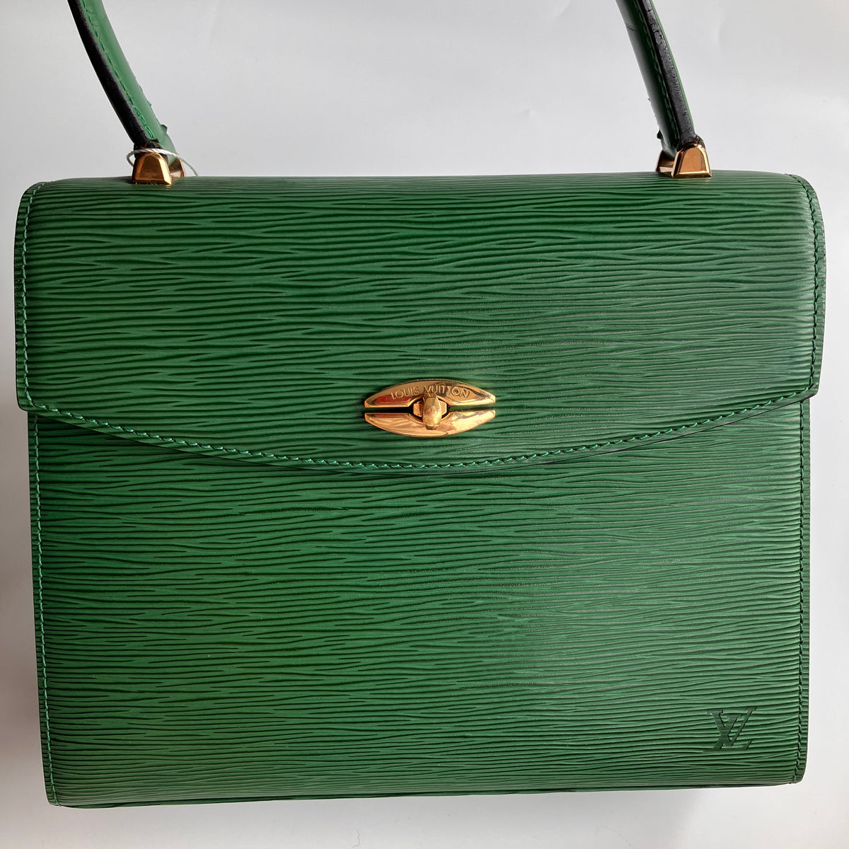 Louis Vuitton Vintage Malesherbes Green Epi Top Handle Bag