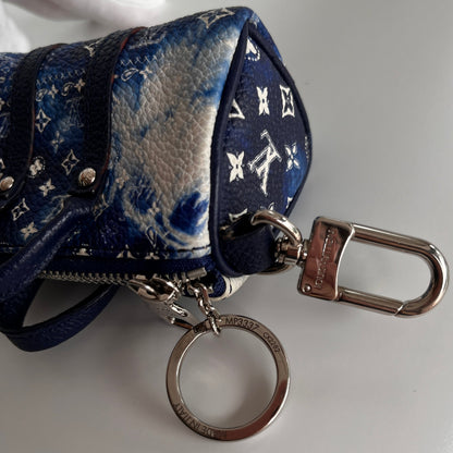 Louis Vuitton Blue Bandana Porto Craie Pouch/ Key Charm