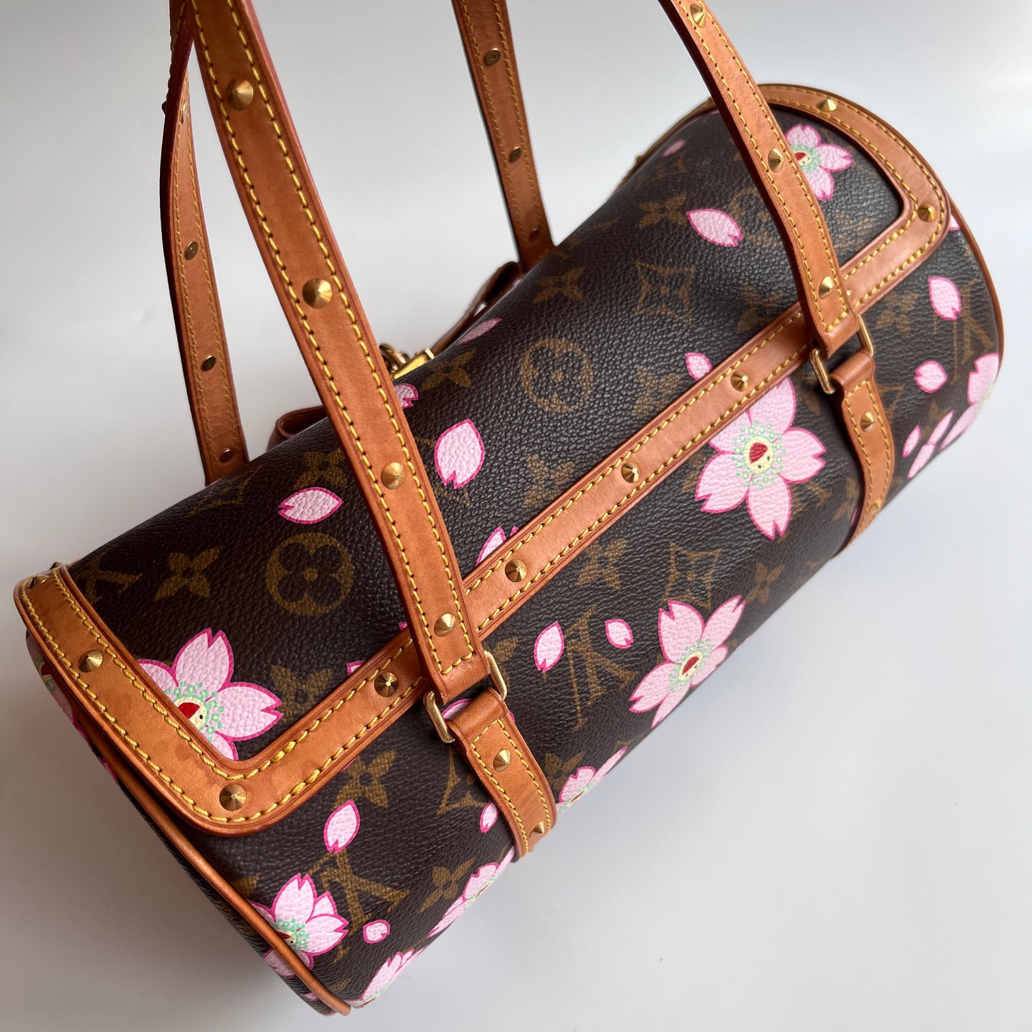Louis Vuitton x Takashi Murakami Papillon Cherry Blossoms Top Handle Bag NO KEY