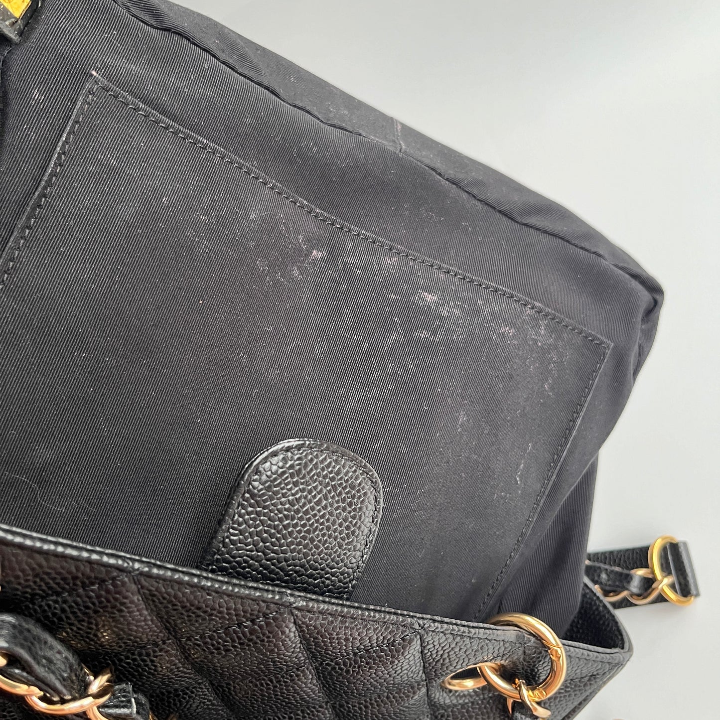 Chanel Vintage Black Caviar PST Tote Bag