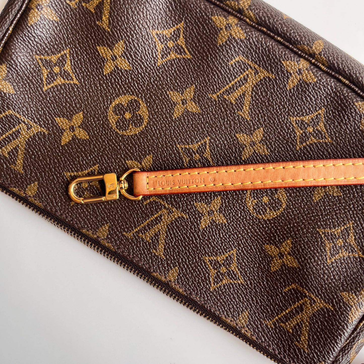 LV Vintage Monogram Pochette With Crossbody Strap