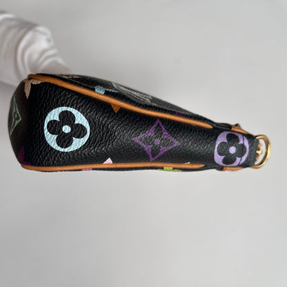 Louis Vuitton x Takashi Murakami Black Multicolor Pochette