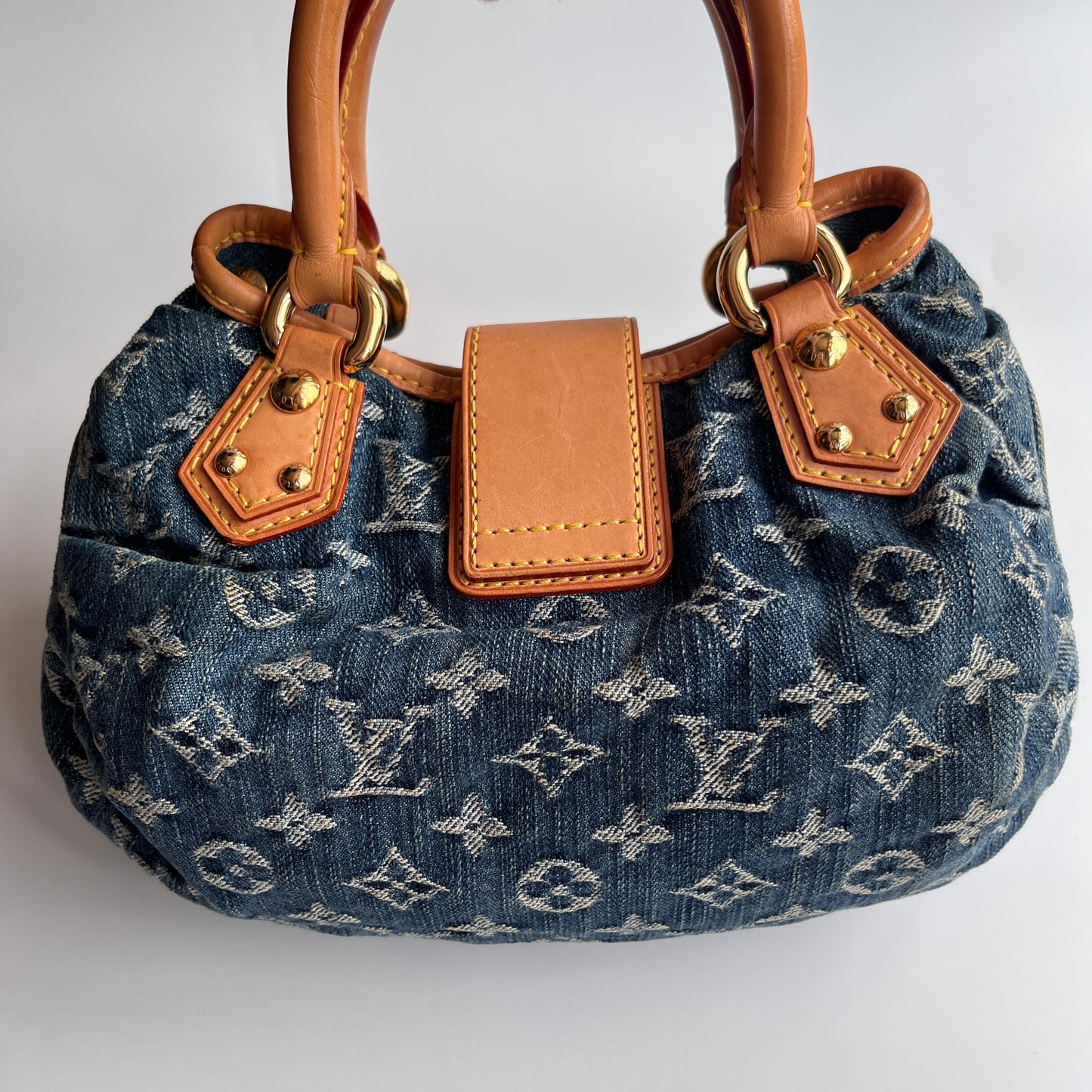 Louis Vuitton Pleaty Denim Top Handle Bag