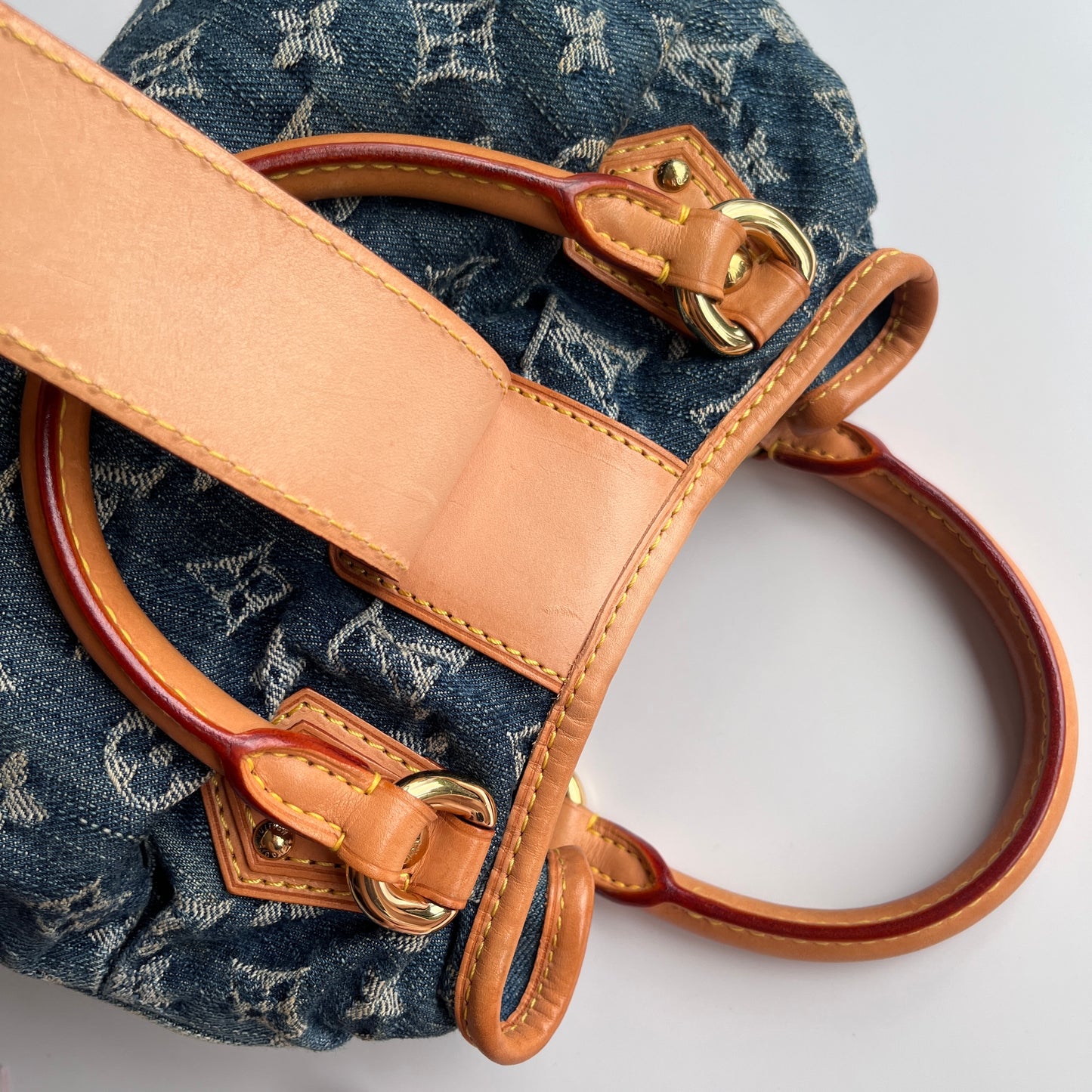 Louis Vuitton Pleaty Denim Top Handle Bag
