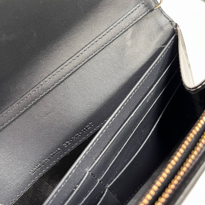 Christian Dior Diorama Metallic Silver Patent Wallet On Chain