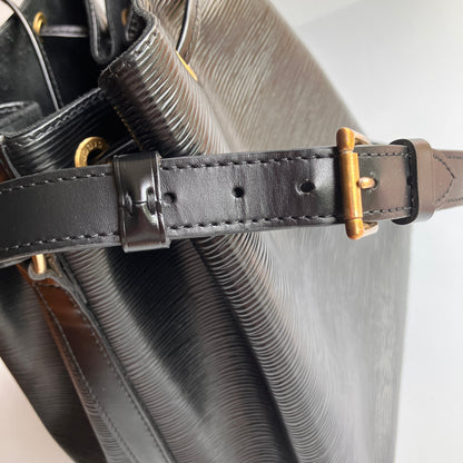 Louis Vuitton Vintage Petit Noé Black Epi Bucket Bag