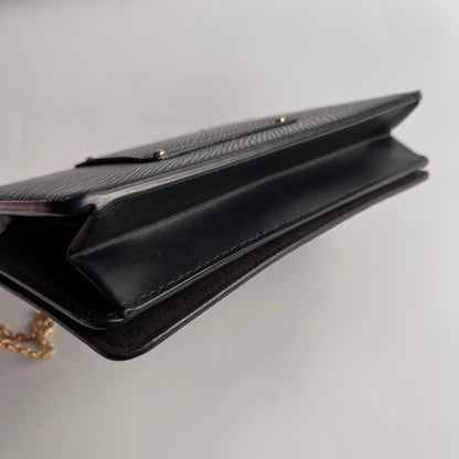 Louis Vuitton Black Epi Twist Wallet on Chain GHW RFID