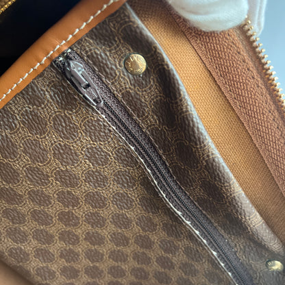 Celine Vintage Macadam Coated Canvas Boston Bag