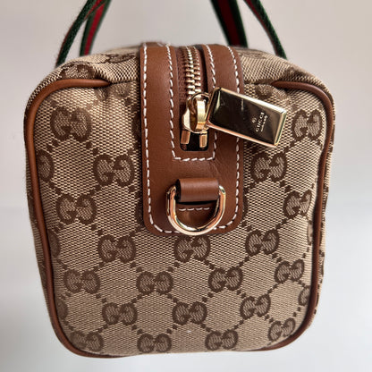 Gucci Canvas Mini Boston Crossbody Bag