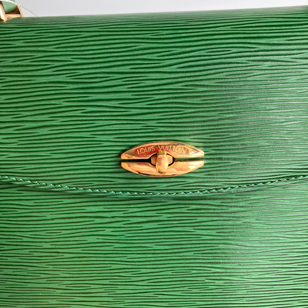 Louis Vuitton Vintage Malesherbes Green Epi Top Handle Bag