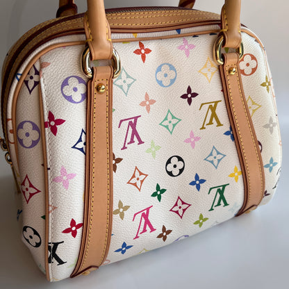 Louis Vuitton x Takashi Murakami White Multicolor Priscilla Handbag